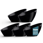 Posh Setting Clear Serving Bowls Small Hard Plastic Candy Bowl for Weddings, Buffet, Offices, Disposable Small Angled Bowls for Party's, Salads, Snacks and Fruit Bowl 5 Pack