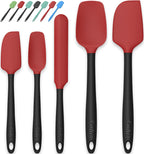 Coukre Silicone Spatula Set of 5,High Temperature Resistant, Food Grade Silicone, Dishwasher Safe, for Baking, Cooking (Aqua Green)