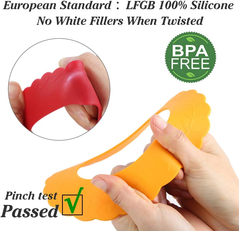 Webake Mini Silicone Pie Shield 4 Pack, Pie Crust Protector Shield for Mini Pie Pans, BPA Free European Food Grade Silicone Pinch Test Passed, Fits Rimmed Pie Dish 5” - 6” to Protect Edge from Burning