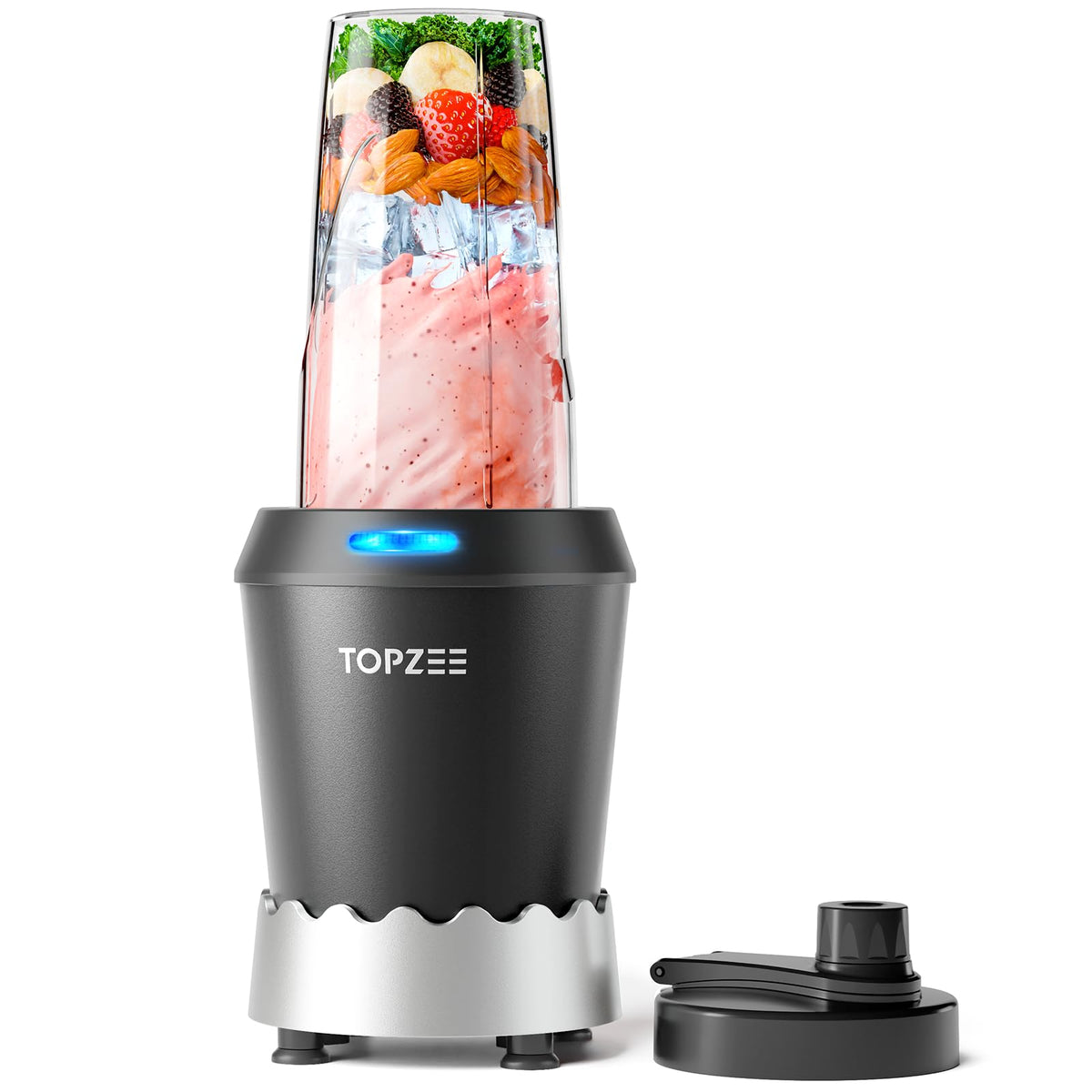Blender TOPZEE do koktajli, maszyna do slushie o mocy 1000 W, blendery Bullet do kuchni, osobisty blender przenośny, mikser do koktajli proteinowych z kubkami Easy Go o pojemności 24 uncji, Licuadora, można myć w zmywarce, maks. 1200 W