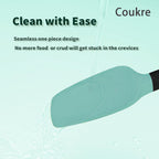 Coukre Silicone Spatula Set of 5,High Temperature Resistant, Food Grade Silicone, Dishwasher Safe, for Baking, Cooking (Aqua Green)