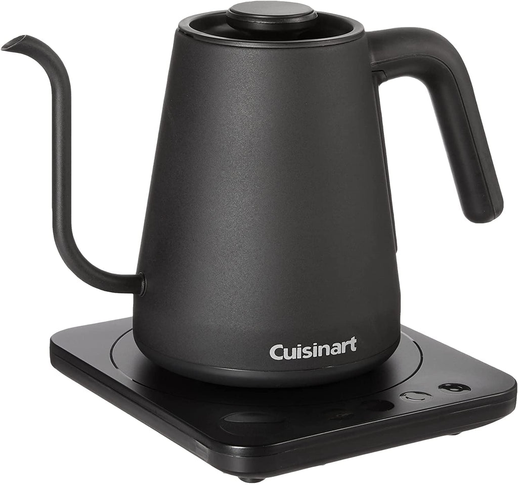 Czajnik cyfrowy Cuisinart GK-1 z gęsią szyją, precyzyjny wylewka z gęsią szyją zaprojektowana do precyzyjnej kontroli nalewania, pojemność 1 litr, moc 1200 W umożliwia szybkie nagrzewanie, stal nierdzewna, czarny