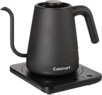 Czajnik cyfrowy Cuisinart GK-1 z gęsią szyją, precyzyjny wylewka z gęsią szyją zaprojektowana do precyzyjnej kontroli nalewania, pojemność 1 litr, moc 1200 W umożliwia szybkie nagrzewanie, stal nierdzewna, czarny