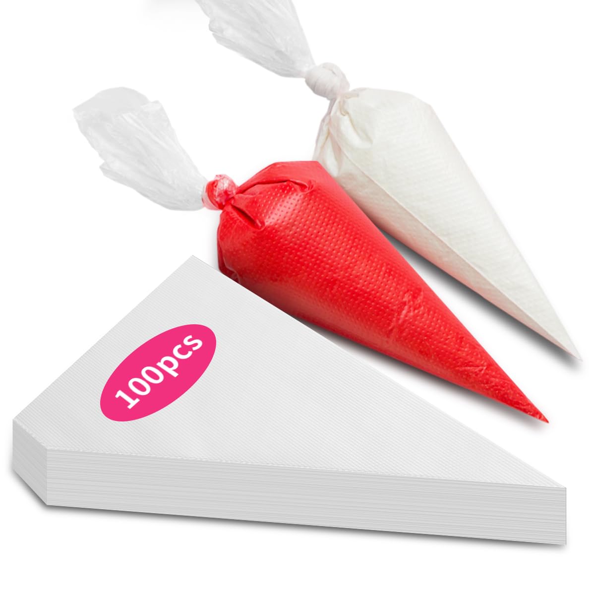 ALLTOP Piping Bags and Tips Set -Ultimate Cake Decorating Supplies Kit - Included 100 Disposable Pastry Bags, 1 Reusable Silicone Bag, 2 Couplers, 12 Frosting Tips, 2 Ties, 3 Icing Scrapers for Baking