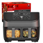 Instant Pot Vortex Plus XL 8QT ClearCook Air Fryer, Clear Windows, Custom Programming, 8-in-1 Functions that Crisps, Broils, Roasts, Dehydrates, Bakes, Reheats, from the Makers of Instant Pot, Black
