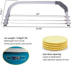 Professional Cake Cutter Slicer Leveler, Commercial 4 Layers Adjustable Stainless Steel Cakes Slice, Large Bread Cutter Toast Cutting Saw, Straight Spatula Baking Level Stratification Birthday Tools