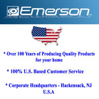 Компактна настільна мікрохвильова піч Emerson MW7302B із сенсорним керуванням, світлодіодним дисплеєм, 700 Вт, 10 рівнів потужності, 6 автоматичних меню, скляним поворотним столом та блокуванням від дітей, 0,7 куб. фута, чорного кольору
