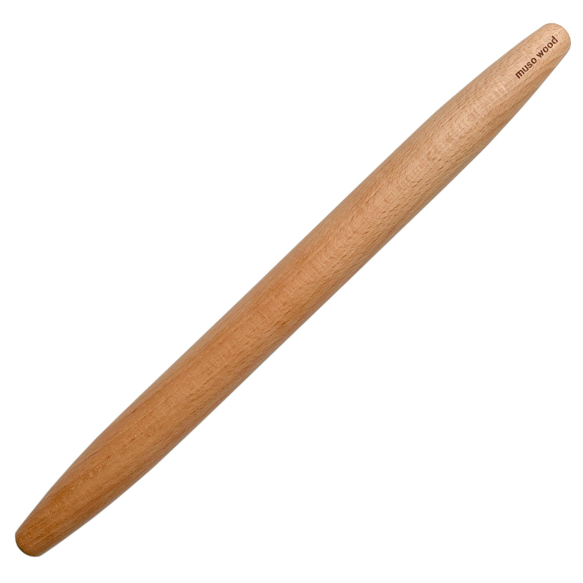Muso Wood Wooden French Rolling Pin for Baking, Beech Wood Tapered Rolling Pin for Fondant Pie Crust Cookie Pastry(French 15.75-Inch)