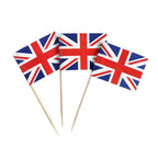 100 Pack USA American Flag US Toothpick Flags, Cocktail Picks Mini Stick Cupcake Toppers Country Picks Party Decoration Celebration Cocktail Food Bar Cake Flags (American)