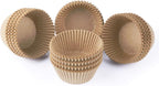 Caperci Standard Natural Cupcake Liners 500 Count, No Smell, Grease-Proof Paper Muffin Liners, Food-grade Baking Cups for Cupcakes, Muffins, Nuts