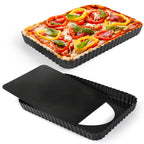 Rectangular Tart Pan 14 Inch Nonstick Quiche Pie Pan with Removable Bottom Tart Pan for Pies, Quiche Bakeware, Cheese Cakes, Desserts
