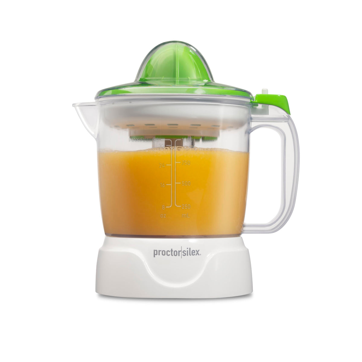 Wyciskarka do cytrusów Proctor Silex Juicer elektryczna, 34 uncje, do soków pomarańczowych, cytrynowych, grejpfrutowych, białych i zielonych (66340)