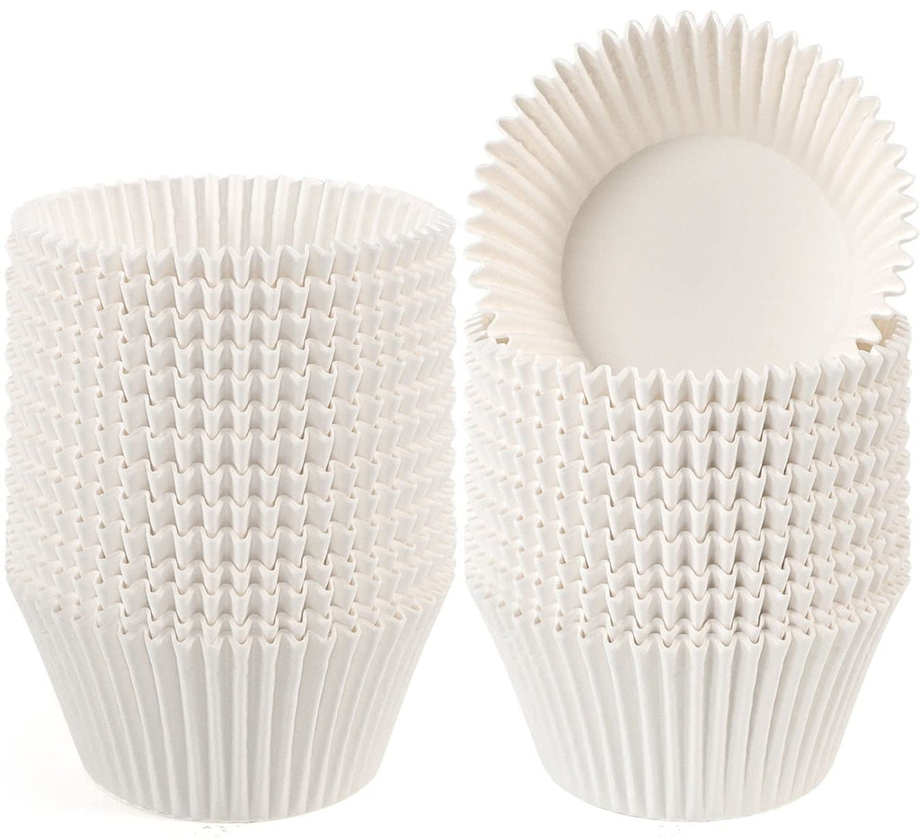 Caperci Jumbo Cupcake Liners Natural Muffin Baking Cups 300-Count, No Smell, Food Grade, Upgraded Grease-Proof Paper (Natural)