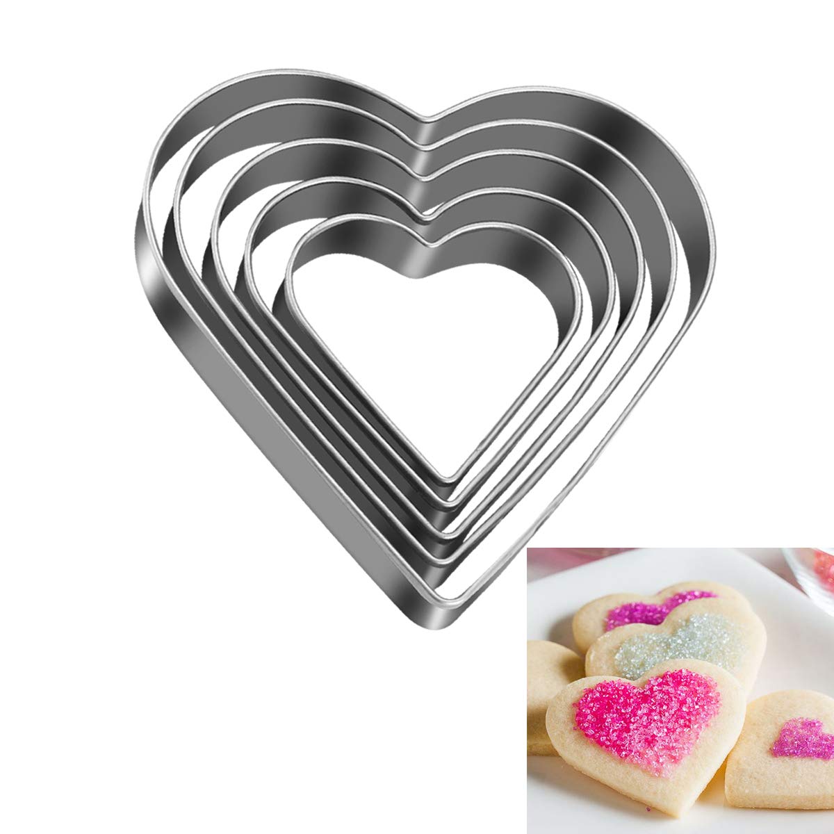 Mouse Cookie Cutter Sandwich Cutters for Kids DIY Lunchbox Bento Box Fruit Cutters Vegetable Cutters for Children Boys Girls, Pack of 5
