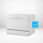 Danby DDW621WDB Countertop Dishwasher with 6 Place Settings, 6 Wash Cycles and Silverware Basket, Energy Star-Rated with Low Water Consumption and Quiet Operation, White