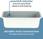 SUR LA TABLE Kitchen Essentials Bake Sale 9 X 5 Inch PFOA, PFAS, PTFE Free Nonstick Loaf Pan - Linen White