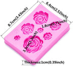 2PCS Rose Flowers silicone molds Cake Chocolate Mold wedding Cake Decorating Tools Fondant Sugarcraft Cake Molds