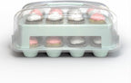 Cupcake Carrier, Green Cupcake Holder Carries 24 Standard-Size Cupcakes, Muffin Traveler Two Tier Stand Reusable Cupcake Box