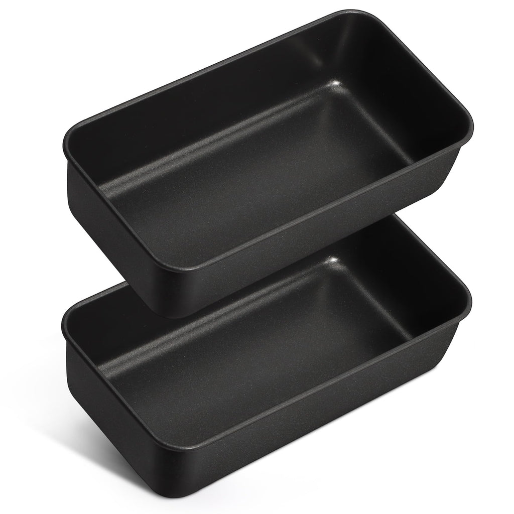 LIANYU 8 Pack 9x5 Loaf Pans for Bread Baking, Stainless Steel Baking Bread Pans, Small Loaf Tins for Homemade Brownies and Pound Cakes, Dishwasher Safe