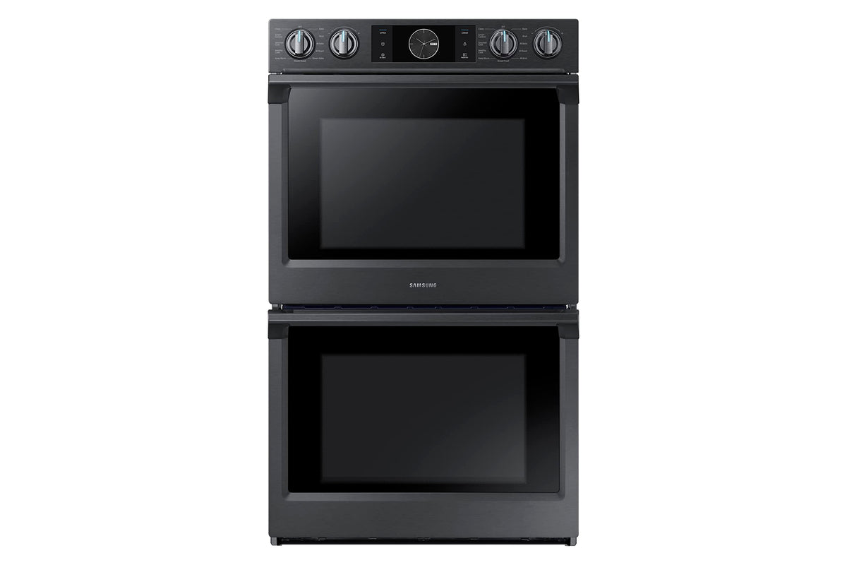 Samsung 30" Smart з Flex Duo, пароварка, Wi-Fi, велика місткість, NV51K7770DG/AA, подвійна духовка із захистом від відбитків пальців, чорна нержавіюча сталь
