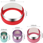 ALLTOP Round Cookie Cutter Set – 4 Different Sizes of Stainless Steel Biscuit Cutters for Baking, Donut, English Muffin, and More