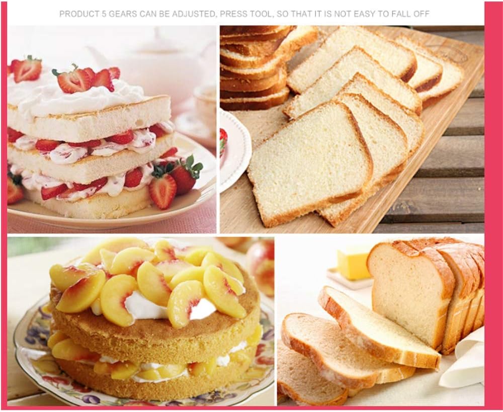 5 Pcs DIY Cake Slicer, Bread Cutter Slice Adjustable 5 Layers, Bread Cake Segmentation Toast Slice Layered Auxiliary Divider