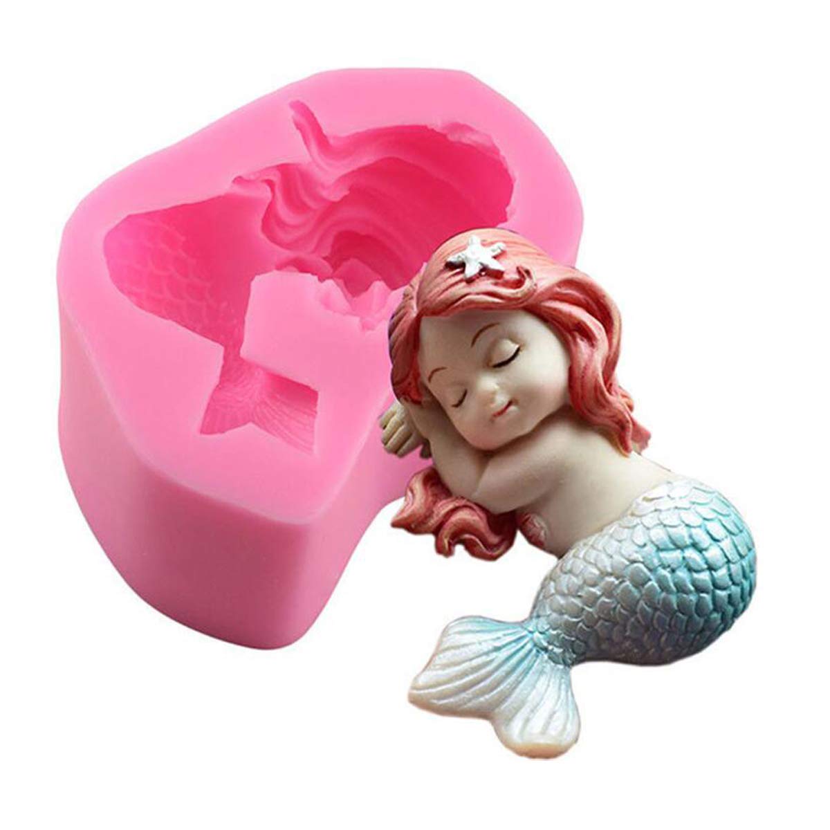OBTANIM Silicone Number 0-9 3D Embossed Fondant Chocolate Mold with Stick Hole for Birthday Cake Decorating DIY Baking