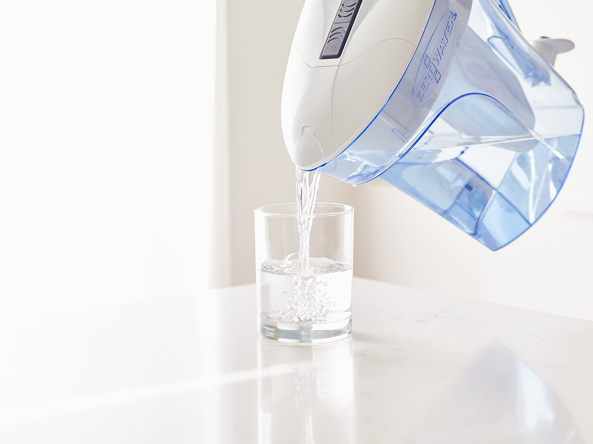 ZeroWater 10-Cup Ready-Pour 5-Stage Water Filter Pitcher 0 TDS for Improved Tap Water Taste - IAPMO Certified to Reduce Lead, Chromium, and PFOA/PFOS