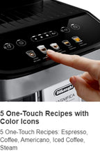 De'Longhi De'Longhi Magnifica Evo автоматична еспресо та капучино машина з системою Latte Crema, 9,45 x 17,32 x 14,17 дюймів, хром