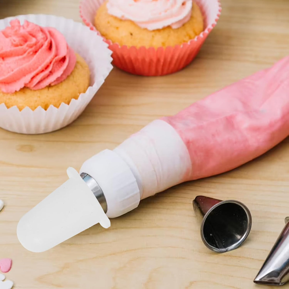 15 Pcs Protective Cap for Piping Tips Cake Frosting Tip Covers Pipping Tip Protection Covers Cake Piping Tip Covers Piping Tip Sleeves Pastry Bag Medium and Small White