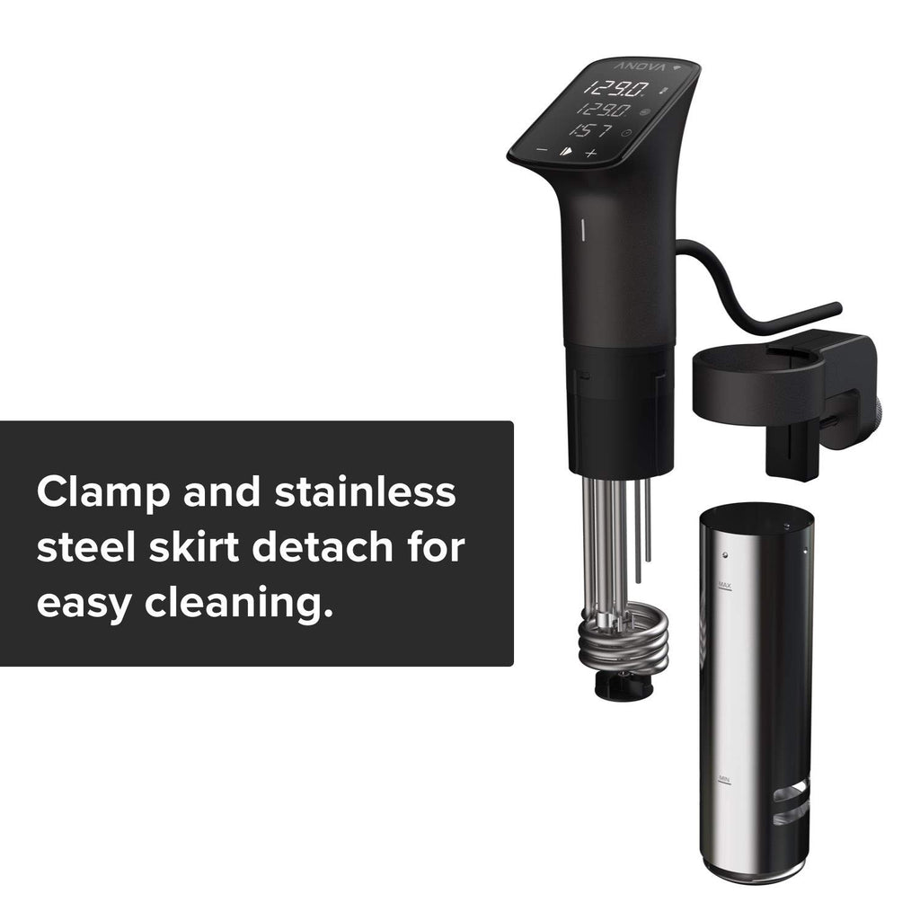 Anova Culinary Sous Vide Precision Cooker Pro, 1200 Watts, Black and Silver