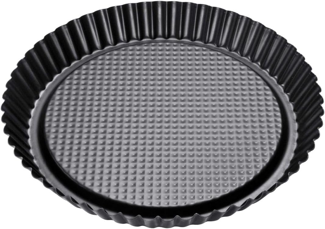 Zenker Non-Stick Carbon Steel Flan/Tart Pan, 11-Inch, grey