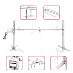Kendane Electric rotisserie Grill Kit,90LBS Pig Spit Rotisserie Grill Stainless Steel Tripod Rotisserie Stand, 52” Pig Lamb Hooded Roaster Charcoal Spit with 15W Motor & Height Adjustable for Camping