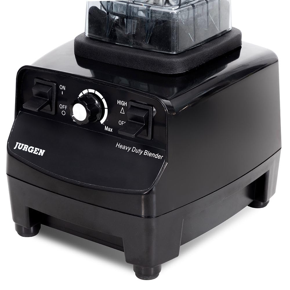 JURGEN BM-2000 Heavy Duty Blender komercyjny z 68-uncjowym pojemnikiem bez BPA, regulacją prędkości, ostrzami ze stali nierdzewnej do koktajli, soków, zup, kruszenia lodu