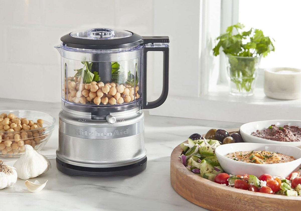 Подрібнювач продуктів KitchenAid KFC3516CU на 3,5 склянки, контурний сріблястий