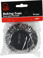 Chef Craft Classic Cupcake Liners, 50 count, Black