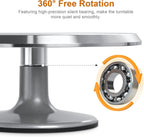 12'' Cake Stand, Cake Spinner Cake Decorating Supplies, Round Decorating Turntable Revolving Aluminum Table Holder Baking Display Tray Plate Tools Accessories for Birthday Wedding Party