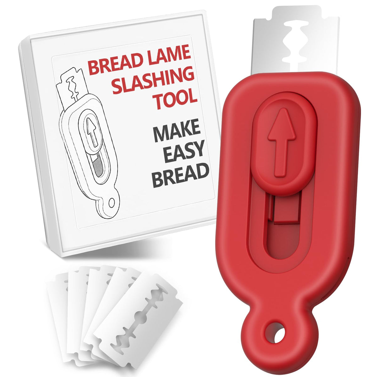 Bread Lame Dough Scoring Tool,2pcs Sourdough Bread Scorer Bread Making Cutter Blade with 10pcs Blades for Homemade Bread Baking Making Tools Supplies (1pcs Black)