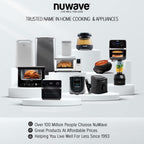 Розумна духовка-фритюрниця Nuwave Bravo XL, комбінований гриль/гриль на стільниці 12-в-1, місткість 30 кварт XL, регулювання температури від 50F до 500F з точним кроком 5F, вбудований розумний термометр, технологія лінійної Т