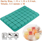 Mity rain 2 Pack 40-Cavity Square Caramel Candy Silicone Molds,Chocolate Forf Truffles, Fat Bombs Keto Snacks, Whiskey Ice Cube Tray,Grid Fondant Mould,Hard Candy Pralines Gummy Jelly Mold
