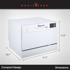 Посудомийна машина Magic Chef MCSCD6W5 Energy Star на 6 конфорок, біла