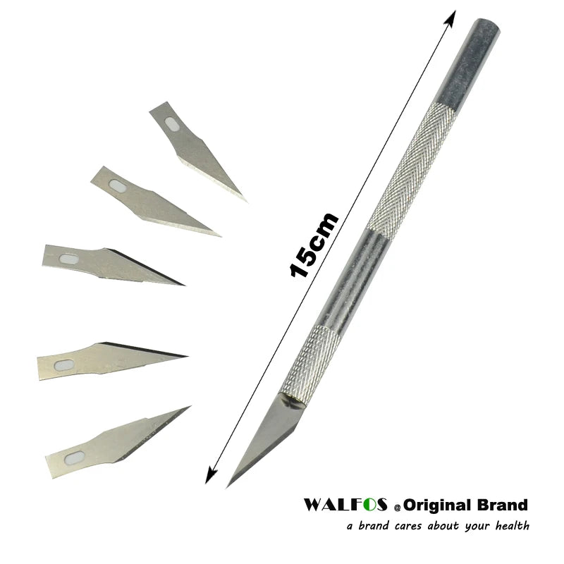 6 Blades Wood Carving Tools Fruit Food Craft Sculpture Engraving Knife Scalpel DIY Cutting Tool PCB Repair - Walfos® Kitchenware
