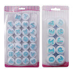 172 PCS Alphabet Number Symbols Cookie Cutters Set Biscuit Fondant Cake Impress Embosser Cutter Stamp Press DIY Embosser Mold for Cake Baking Clay