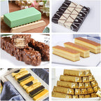 Palksky (2 Pcs) 8 Cavity Rectangle Granola Bar Silicone Mold/Nutrition/Cereal Bar Molds Energy Bar Maker for Chocolate Truffles Ganache Bread Brownie Cornbread Cheesecake Pudding Butter Mould