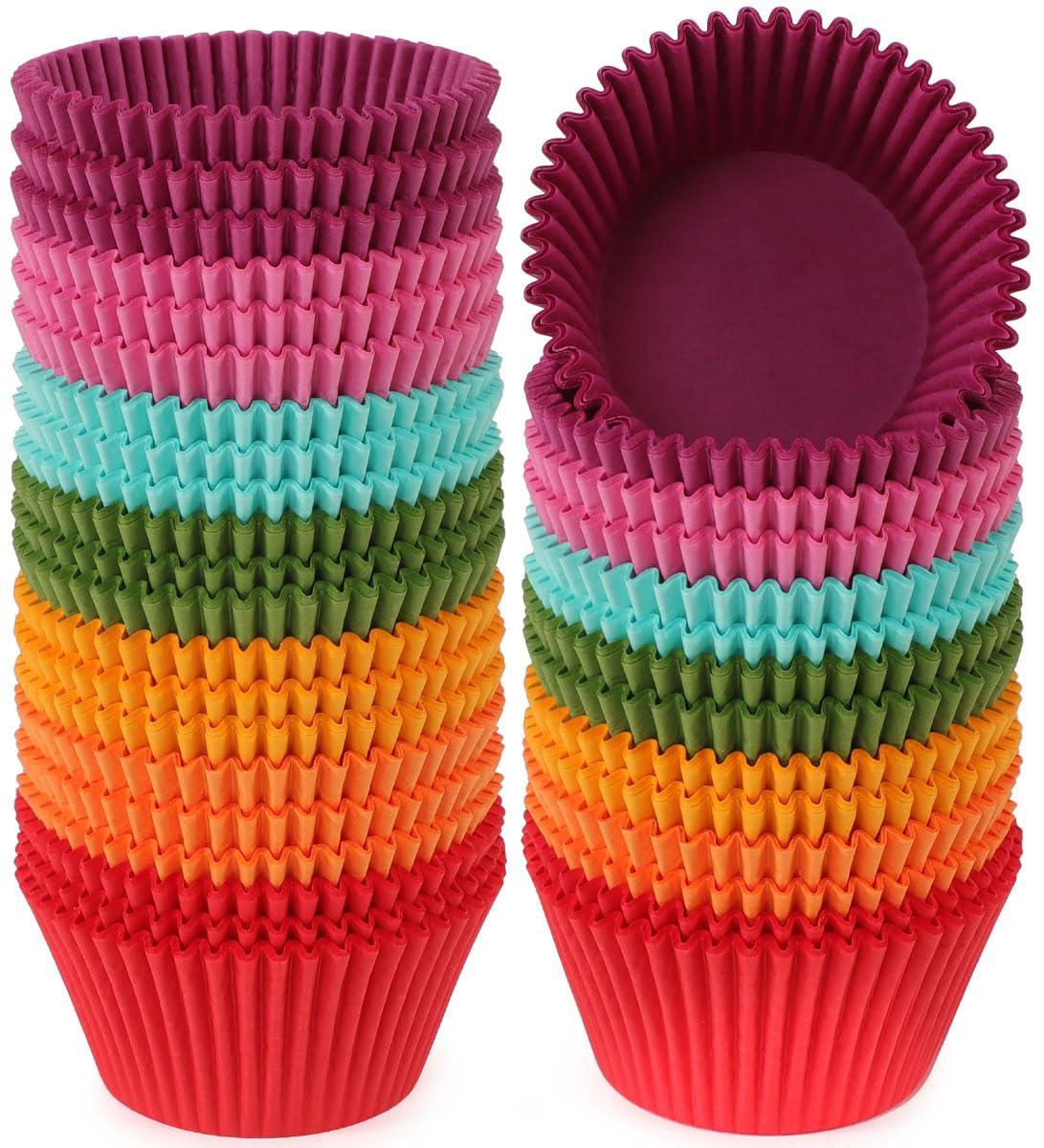 Caperci Jumbo Cupcake Liners Natural Muffin Baking Cups 300-Count, No Smell, Food Grade, Upgraded Grease-Proof Paper (Natural)