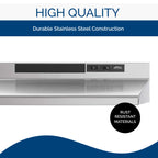 BROAN F403004 Витяжка Broan(R) 30 дюймів, що трансформується під шафу, 160 CFM, нержавіюча сталь