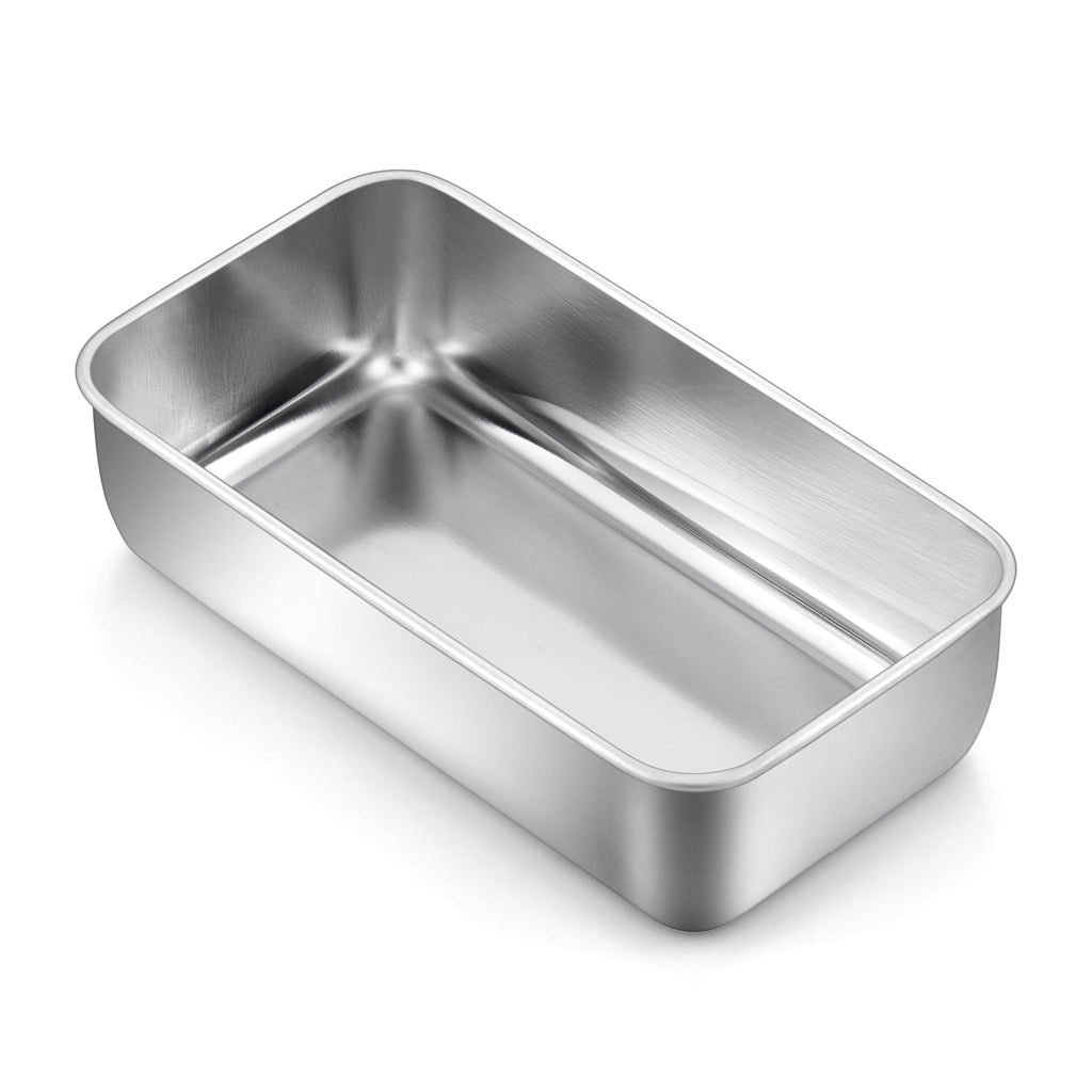 LIANYU 8 Pack 9x5 Loaf Pans for Bread Baking, Stainless Steel Baking Bread Pans, Small Loaf Tins for Homemade Brownies and Pound Cakes, Dishwasher Safe
