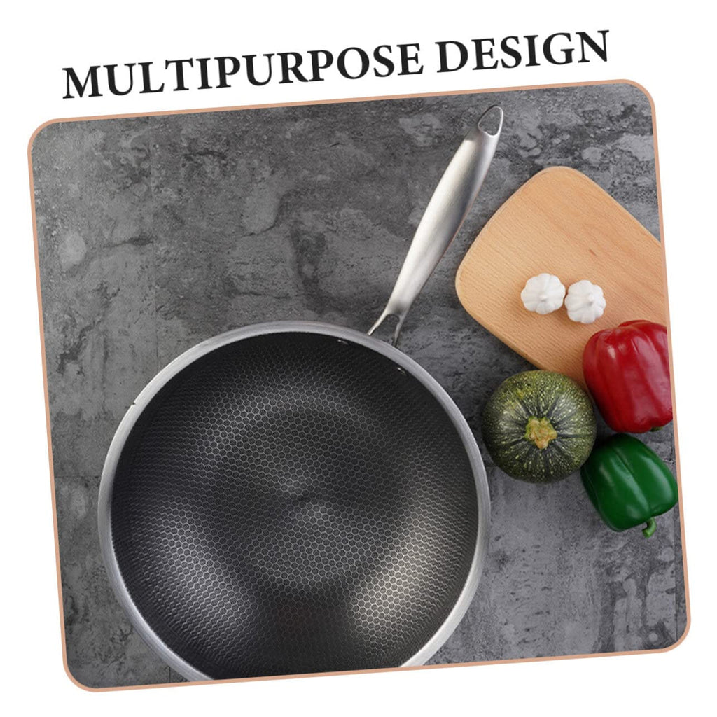 Yardwe Stainless Steel Wok Pan, Nonstick, 150"