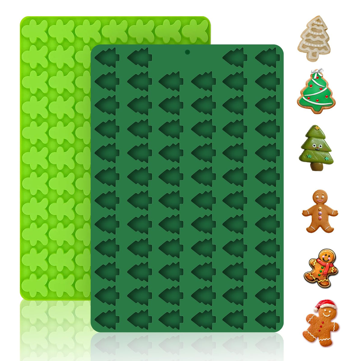 2 PCS Mini Silicone Molds, 106 Cavity Dog Bone + 69 Cavity Paw Mold for Baking Biscuits, Cookies, Candy, Chocolate, Jelly Pet Dog Treats