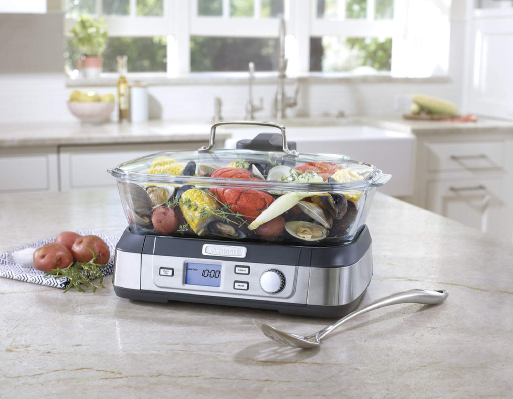 Цифрова скляна пароварка Cuisinart STM-1000 Cook Fresh, один розмір, нержавіюча сталь